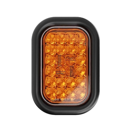 Abrams 5" Rectangular - 24 LED Amber Hazard Turn Signal Trailer Light TTL-S24-A